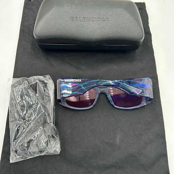 Unisex Balenciaga, wraparound, sunglasses made in Italy main image 8